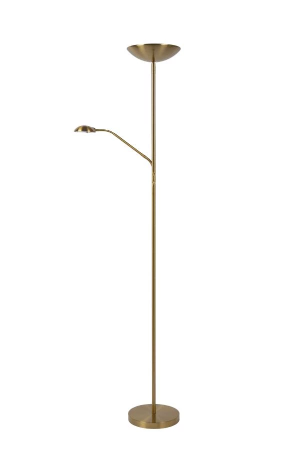 Lucide ZENITH - Floor reading lamp - LED Dim. - 3000K - Matt Gold / Brass - off